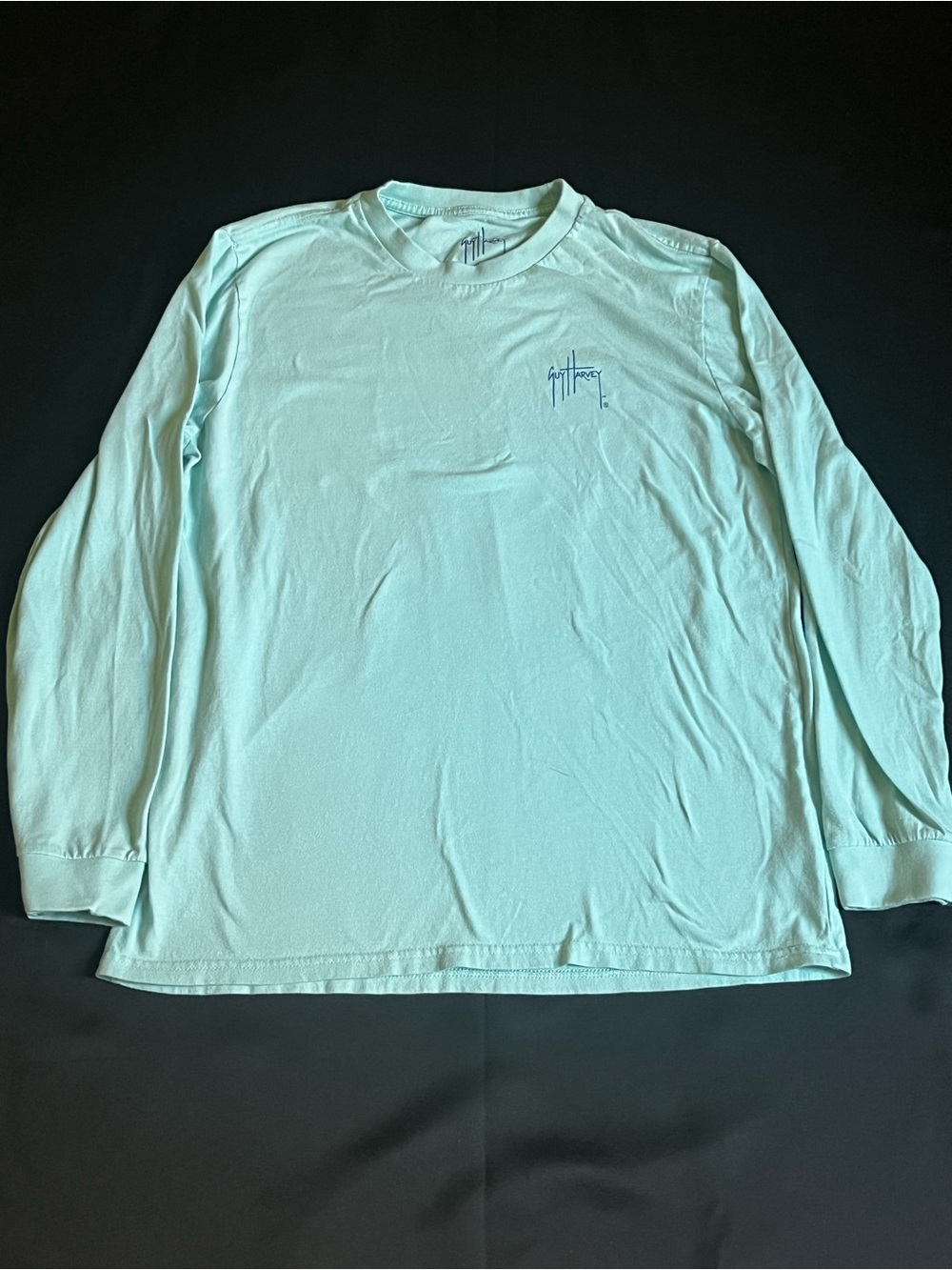 Guy Harvey Blue Long Sleeve Shirt Size M